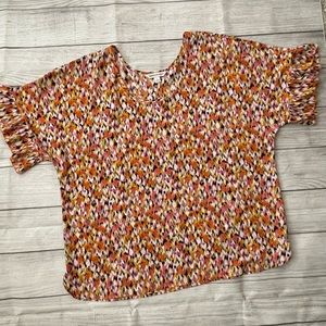 Counterparts Scoop Neck Ruffle Shirt sleeve